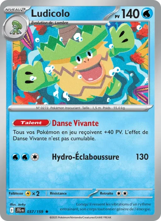 Carte Pokémon Ludicolo 037/159 Rare Aventures Ensemble