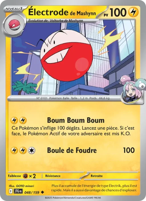 Carte Pokémon Électrode de Mashynn 048/159 Peu Commune Aventures Ensemble