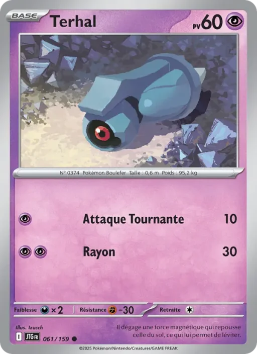 Carte Pokémon Terhal 061/159 Commune Aventures Ensemble