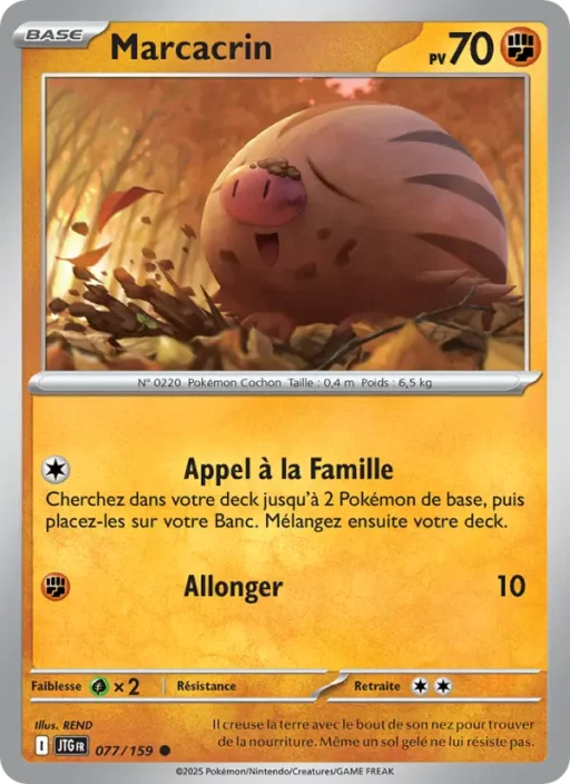Carte Pokémon Marcacrin 077/159 Commune Aventures Ensemble