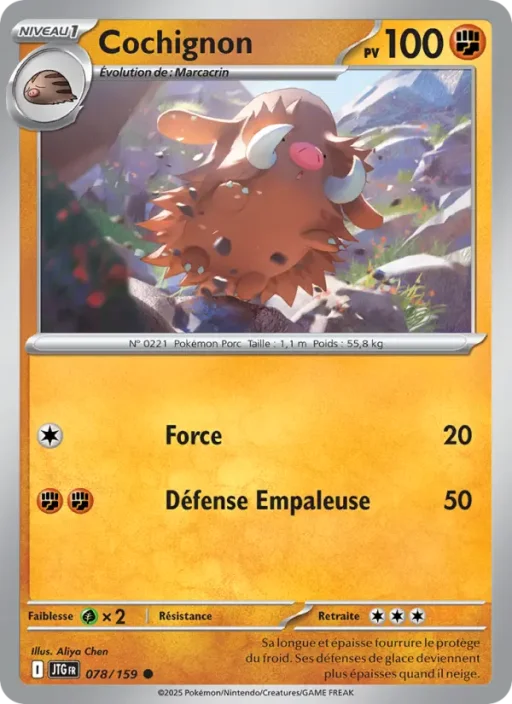 Carte Pokémon Cochignon 078/159 Commune Aventures Ensemble