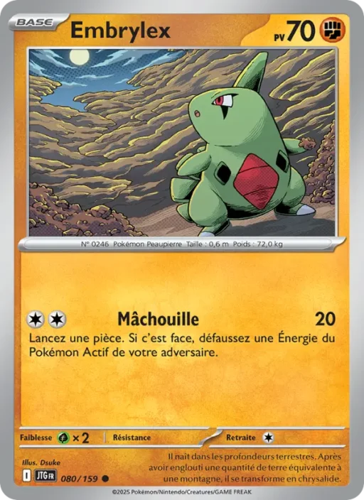 Carte Pokémon Embrylex 080/159 Commune Aventures Ensemble