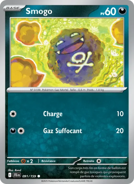 Carte Pokémon Smogo 091/159 Commune Aventures Ensemble