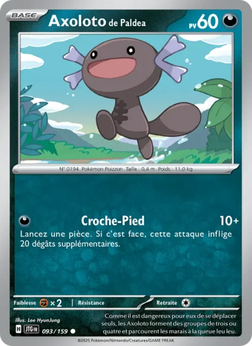 Carte Pokémon Axoloto de Paldea 093/159 Commune Aventures Ensemble