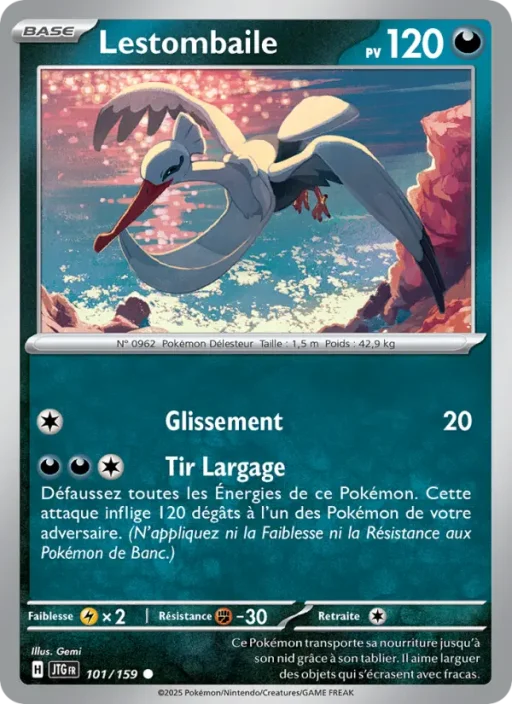 Carte Pokémon Lestombaile 101/159 Commune Aventures Ensemble