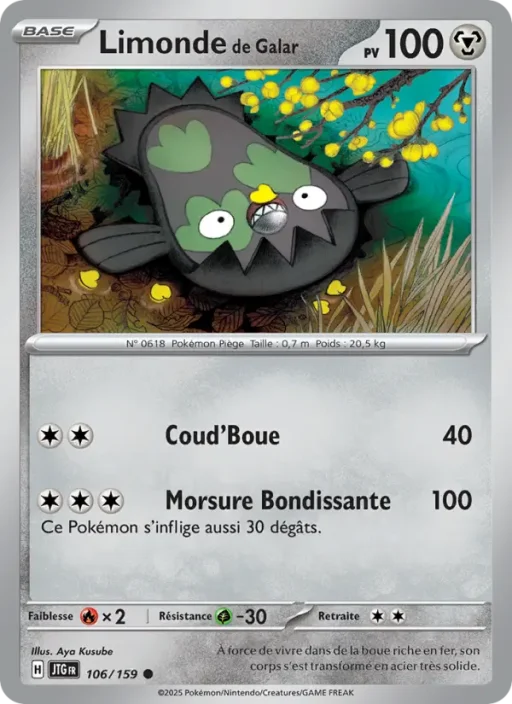 Carte Pokémon Limonde de Galar 106/159 Commune Aventures Ensemble