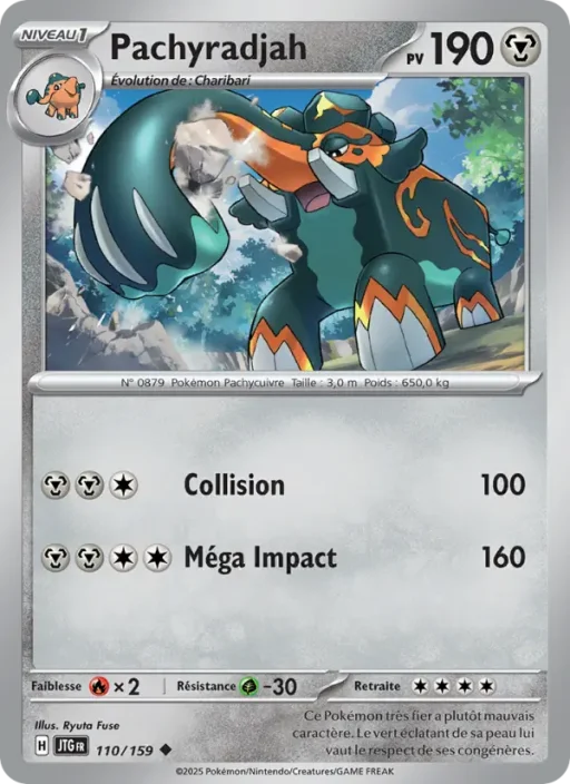 Carte Pokémon Pachyradjah 110/159 Peu Commune Aventures Ensemble