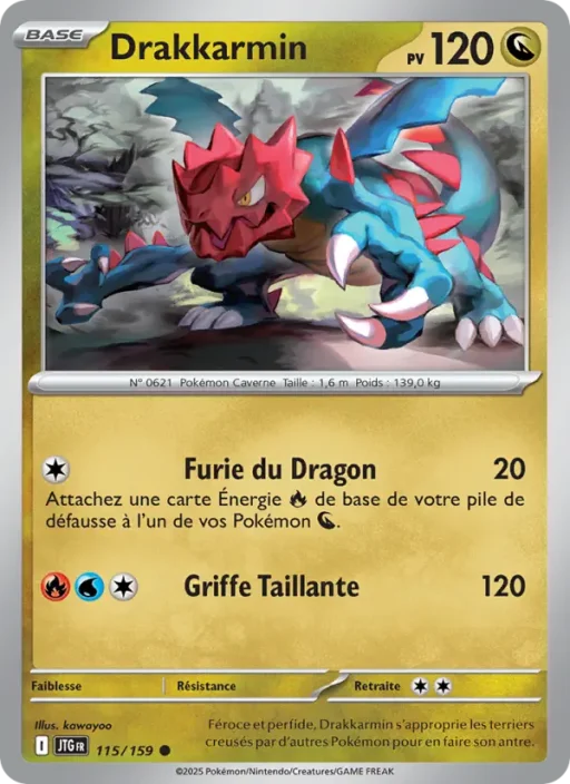 Carte Pokémon Drakkarmin 115/159 Commune Aventures Ensemble