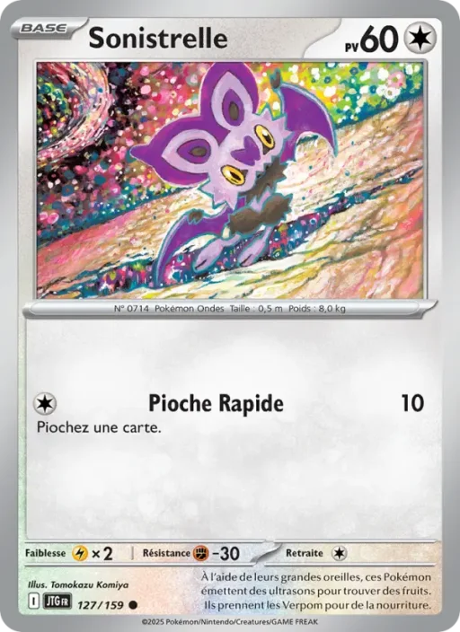 Carte Pokémon Sonistrelle 127/159 Commune Aventures Ensemble