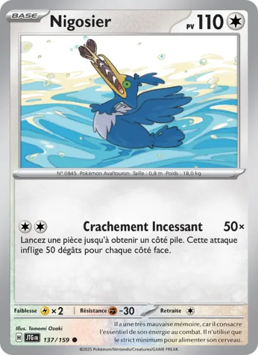 Carte Pokémon Nigosier 137/159 Commune Aventures Ensemble