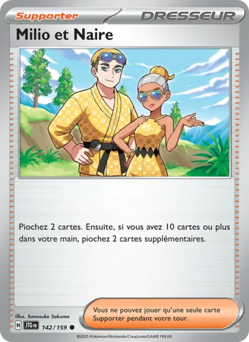 Carte Pokémon Milio et Naire 142/159 Commune Aventures Ensemble