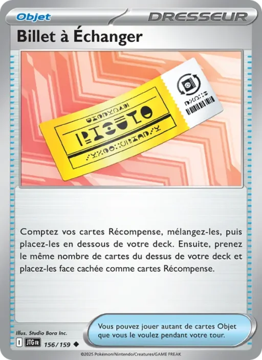 Carte Pokémon Billet à Échanger 156/159 Peu Commune Aventures Ensemble