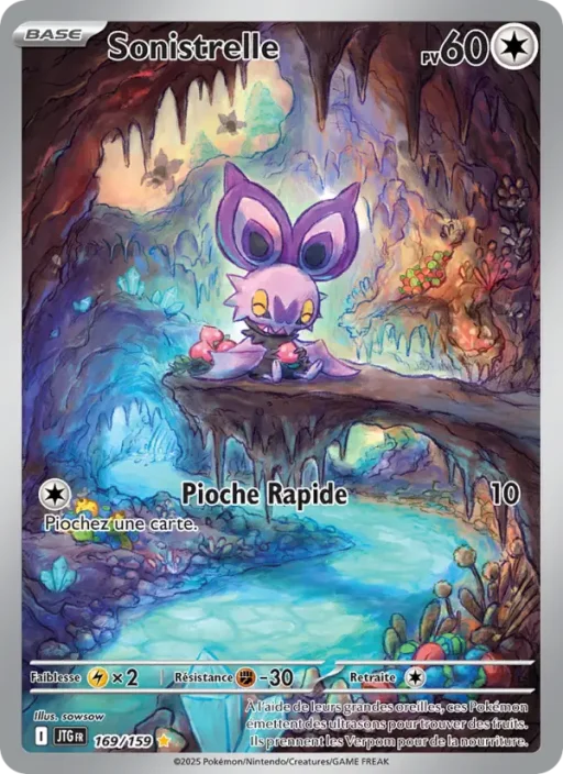 Carte Pokémon Sonistrelle 169/159 Illustration rare Aventures Ensemble