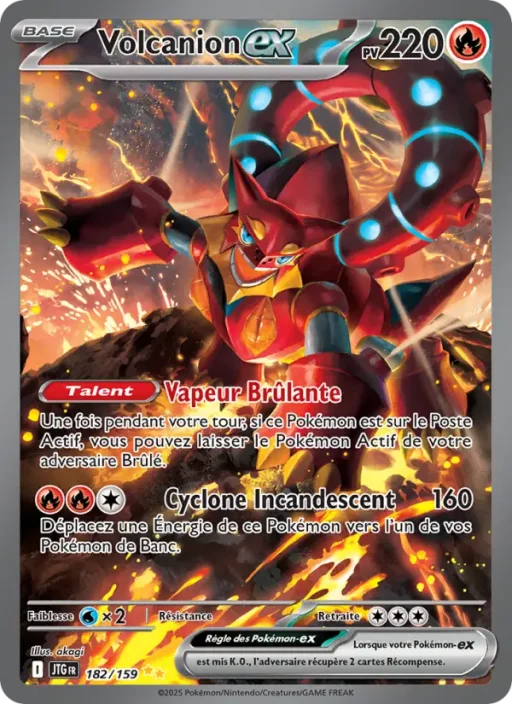Carte Pokémon Volcanion-ex 182/159 Illustration spéciale rare Aventures Ensemble