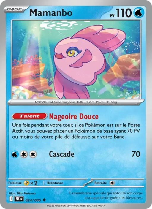 Carte Pokémon Mamanbo 024/086 Peu Commune Foudre Noire