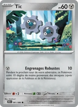 Carte Pokemon Tic #061