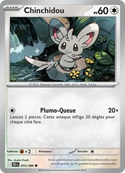 Carte Pokemon Chinchidou #075