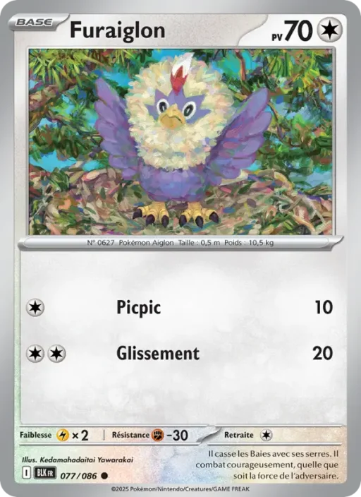Carte Pokémon Furaiglon 077/086 Commune Foudre Noire