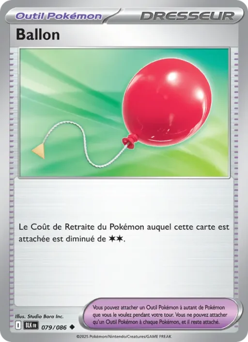 Carte Pokémon Ballon 079/086 Peu Commune Foudre Noire