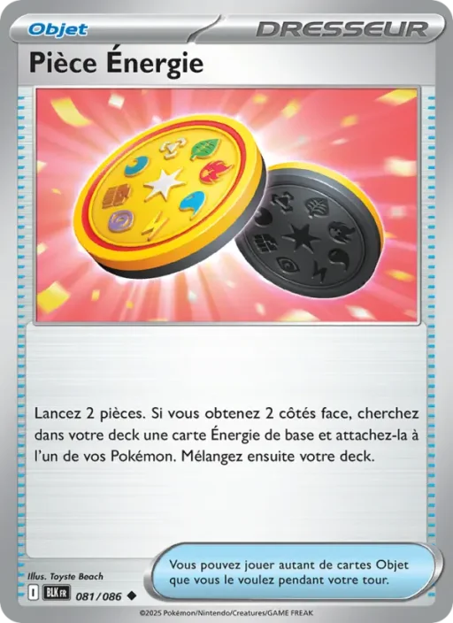 Carte Pokémon Pièce Énergie 081/086 Peu Commune Foudre Noire