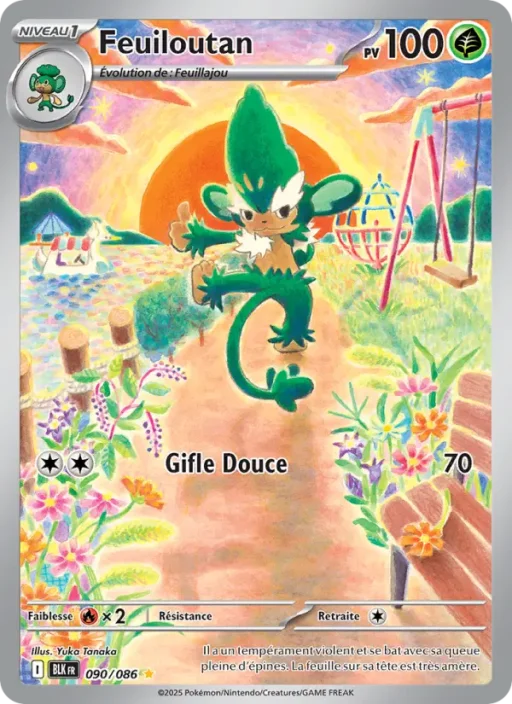 Carte Pokémon Feuiloutan 090/086 Illustration rare Foudre Noire