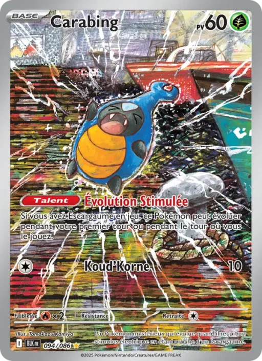 Carte Pokémon Carabing 094/086 Illustration rare Foudre Noire