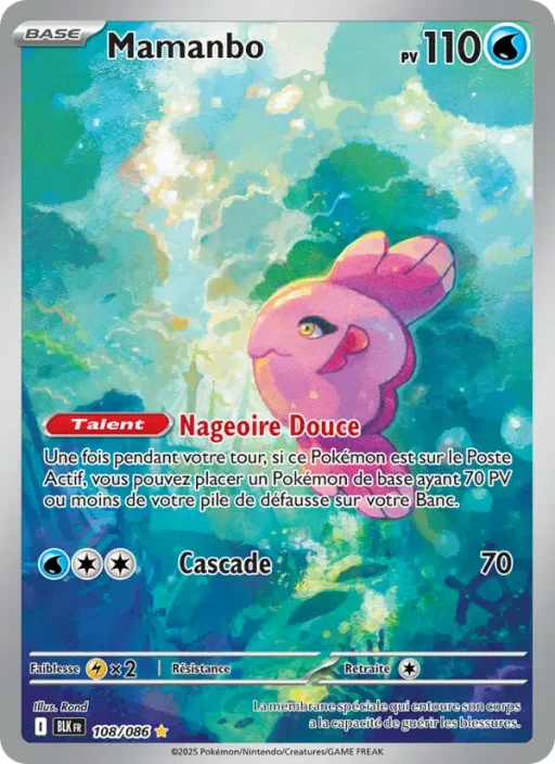 Carte Pokémon Mamanbo 108/086 Illustration rare Foudre Noire