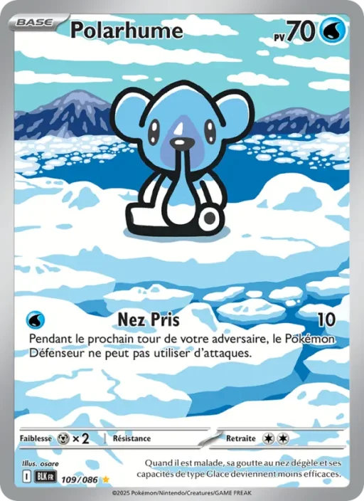 Carte Pokémon Polarhume 109/086 Illustration rare Foudre Noire