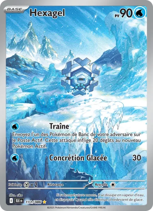 Carte Pokémon Hexagel 111/086 Illustration rare Foudre Noire