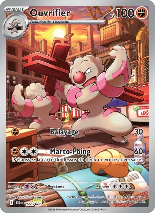 Carte Pokémon Ouvrifier 126/086 Illustration rare Foudre Noire