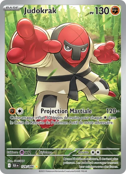 Carte Pokémon Judokrak 128/086 Illustration rare Foudre Noire