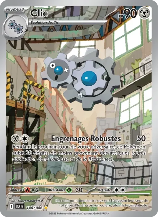 Carte Pokémon Clic 140/086 Illustration rare Foudre Noire
