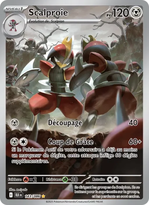 Carte Pokémon Scalproie 143/086 Illustration rare Foudre Noire