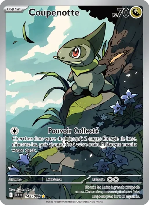 Carte Pokémon Coupenotte 145/086 Illustration rare Foudre Noire