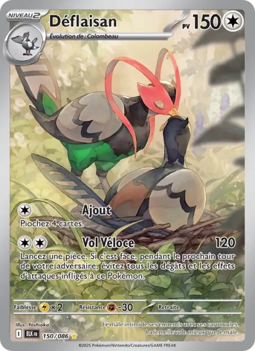 Carte Pokémon Déflaisan 150/086 Illustration rare Foudre Noire