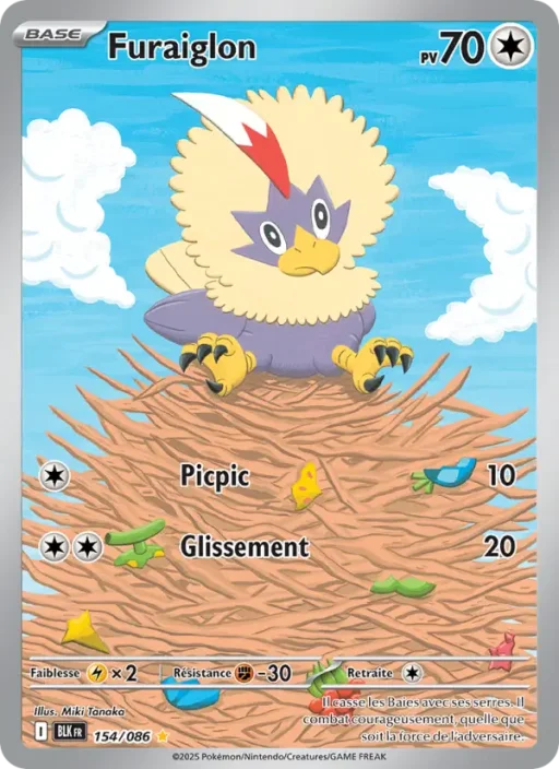 Carte Pokémon Furaiglon 154/086 Illustration rare Foudre Noire