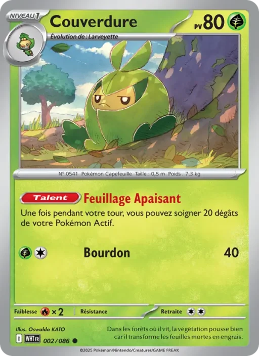 Carte Pokémon Couverdure 002/086 Commune Flamme Blanche