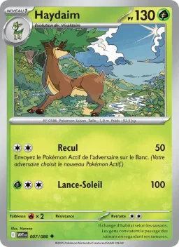 Carte Pokemon Haydaim #007