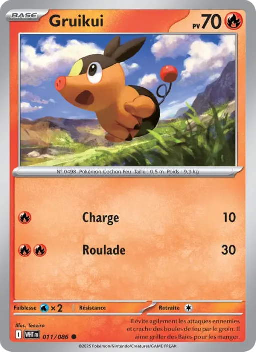 Carte Pokémon Gruikui 011/086 Commune Flamme Blanche