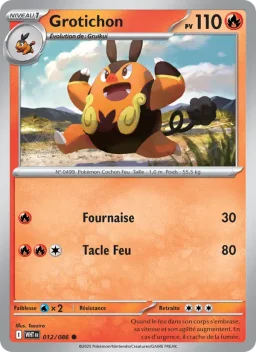 Carte Pokemon Grotichon #012