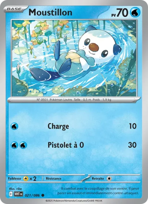 Carte Pokémon Moustillon 021/086 Commune Flamme Blanche