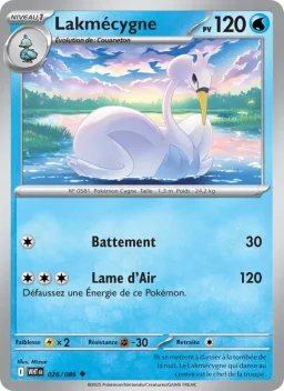 Carte Pokemon Lakmécygne #026