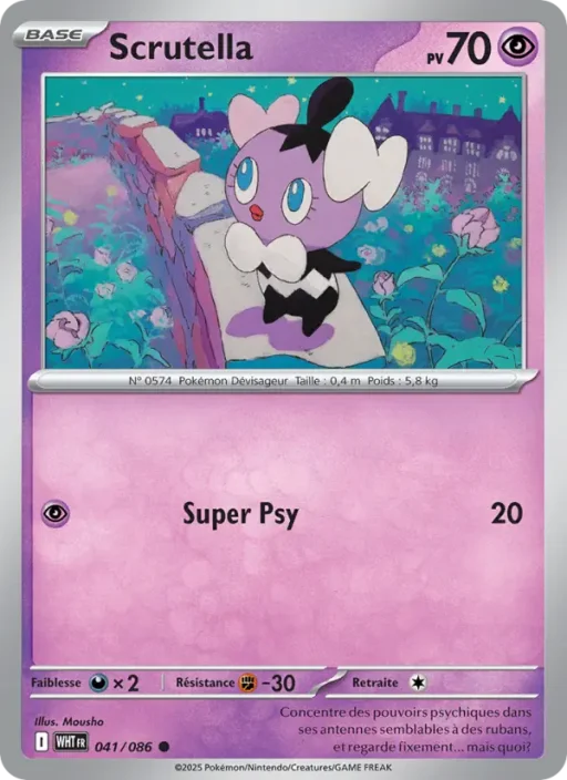 Carte Pokémon Scrutella 041/086 Commune Flamme Blanche