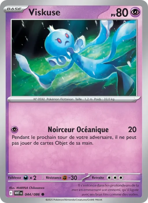Carte Pokémon Viskuse 044/086 Commune Flamme Blanche