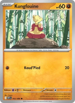 Carte Pokemon Kungfouine #052