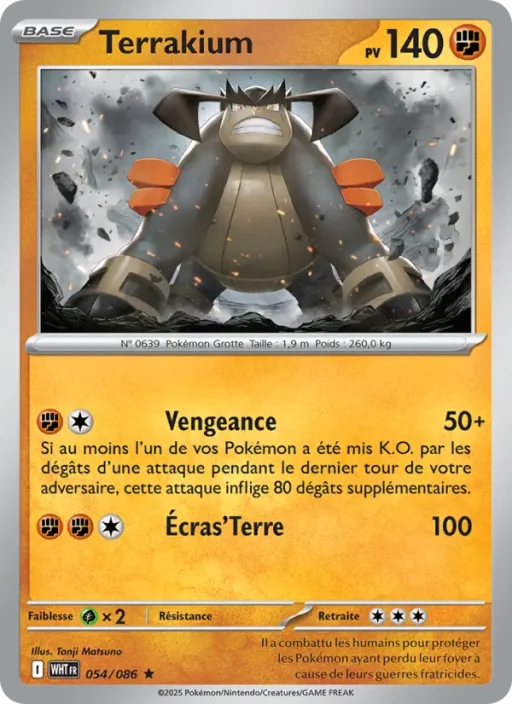 Carte Pokémon Terrakium 054/086 Rare Flamme Blanche