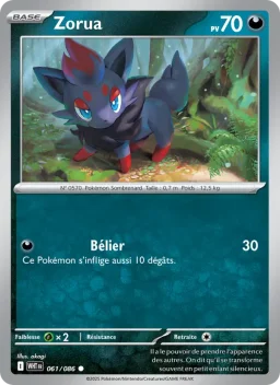 Carte Pokemon Zorua #061
