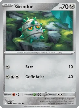 Carte Pokemon Grindur #068