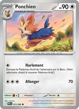 Carte Pokemon Ponchien #075
