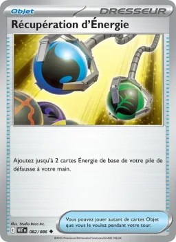 Carte Pokemon Récupération d'Énergie #082
